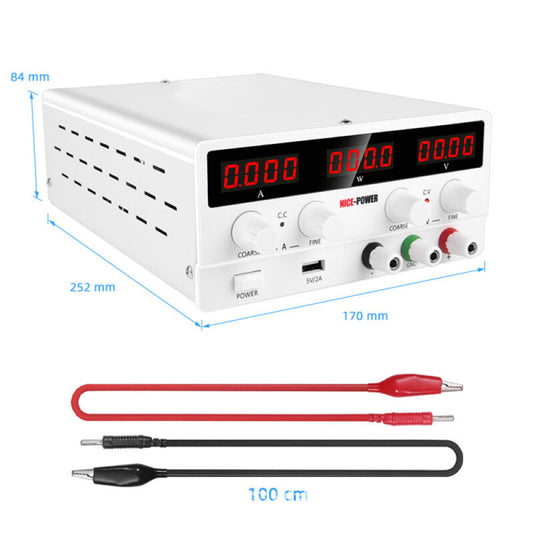 Fuente de alimentación de CC regulada USB estabilizador regulador de voltaje para laboratorio AU-