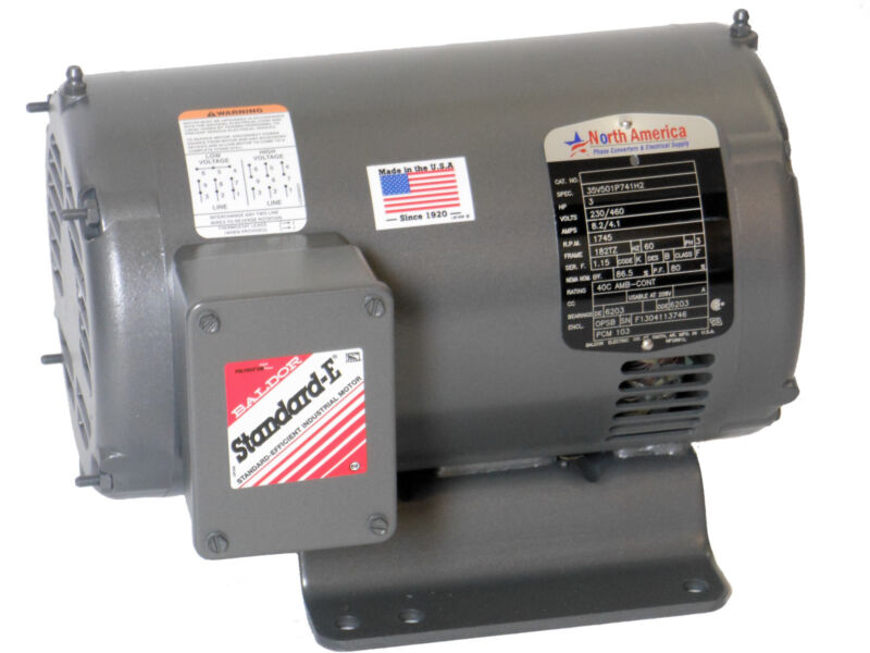 PL-3 Pro-Line 3HP Rotary Convertidor de 1 a 3 fases (trifasico) - Built-In Starter, Made in USA