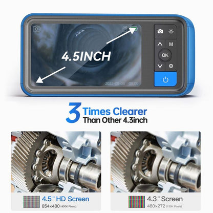 4.5" Dual Lens HD Boroscopio Inspeccion Camara Industrial Endoscope 1080P 50pies cable