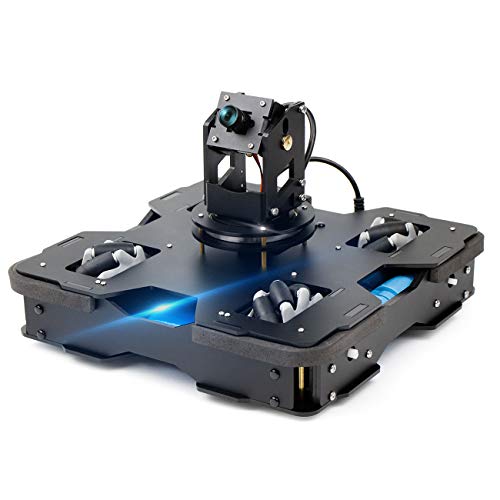 Robot inteligente Yahboom AI para cámara Raspberry Pi 4B 3-DOF con kit omnidireccional de rueda mecánica RASPLBLOCK