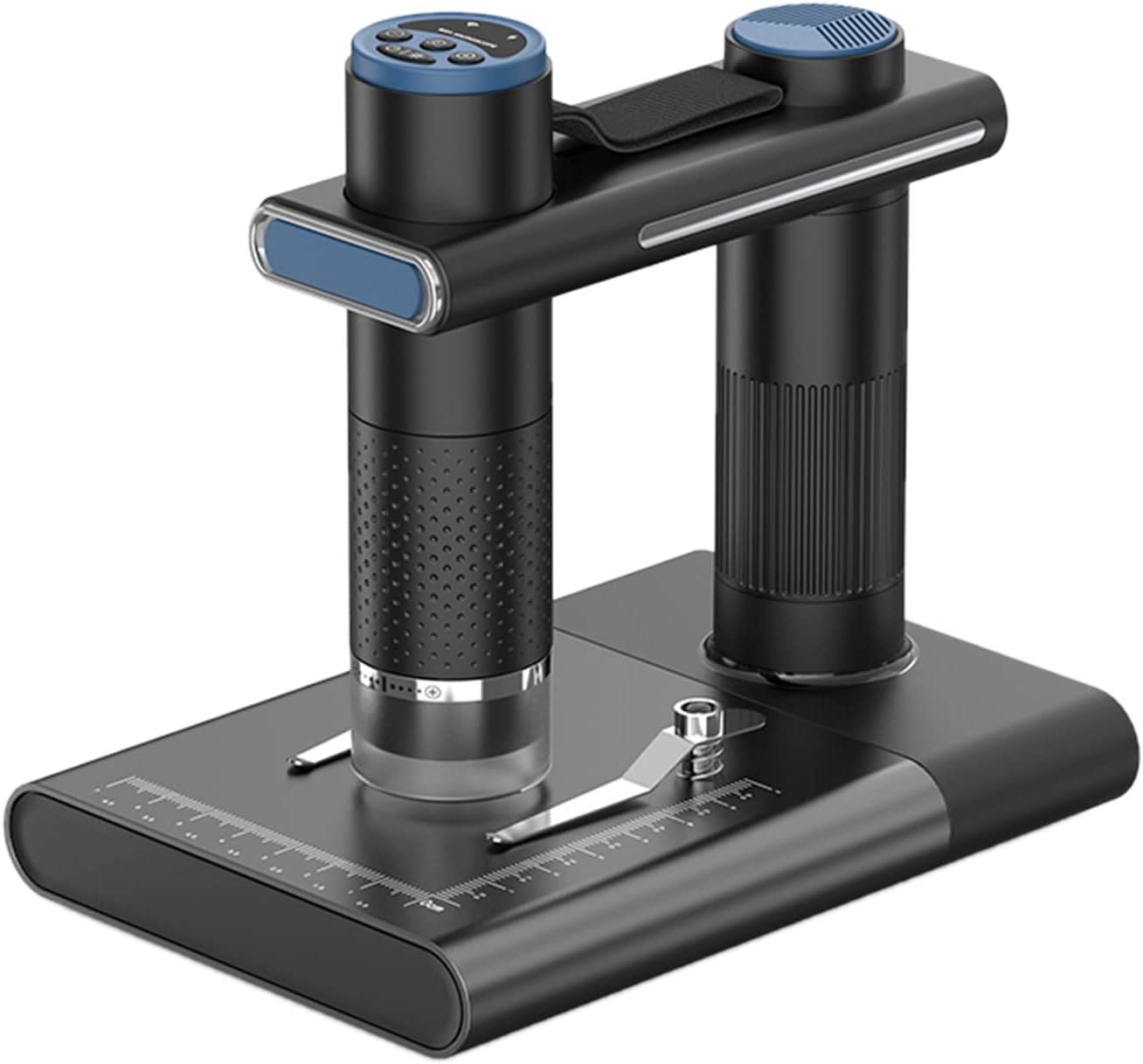 Yeacher Microscopio 1200X con Soporte Manos Libres Inalámbrico WiFi Microscopio Recargable Endoscopio Lupa Cámara Digital óptica 2M Píxeles 50-1000X Aumento 8 Luces LED Ajustables para PC Tablet