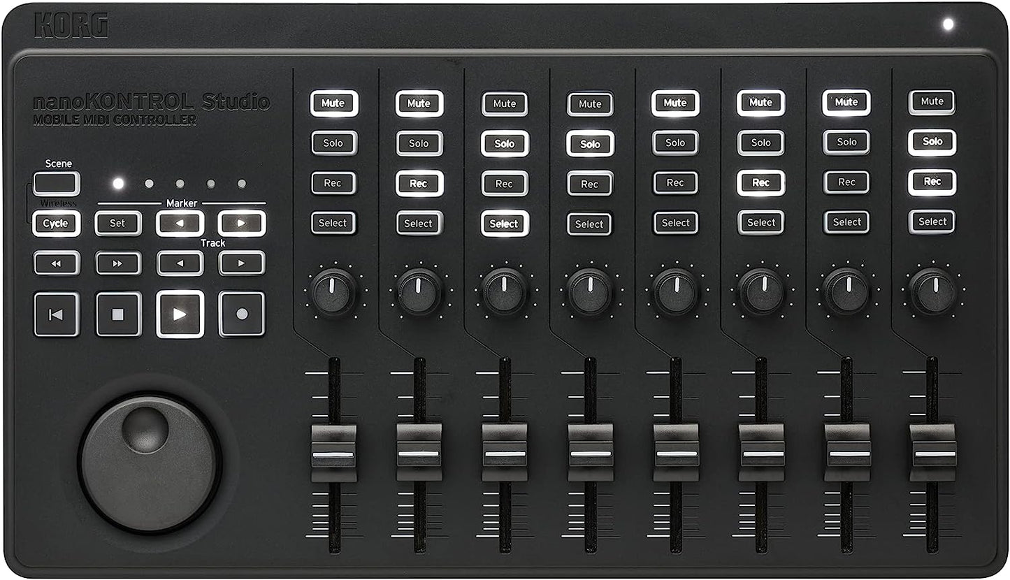 VOX - Superficie de control MIDI Korg NanoKonstBluetooth/USB con 8 atenuadores e interruptores retroiluminados