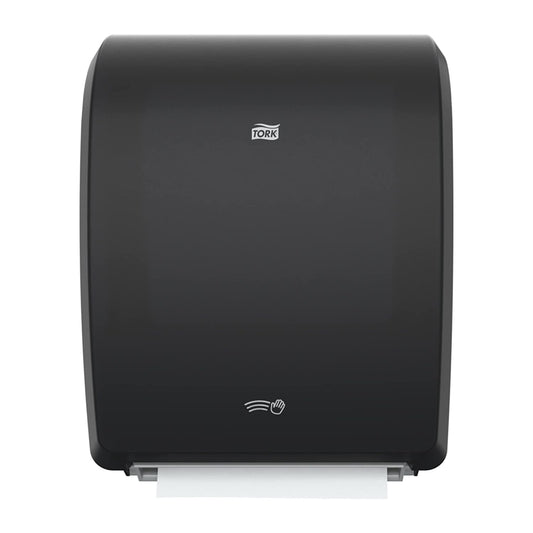 Tork Dispensador electrónico de Rollo de Toallas de Papel Negro H80, Duradero con dispensador uno a la Vez, 771828