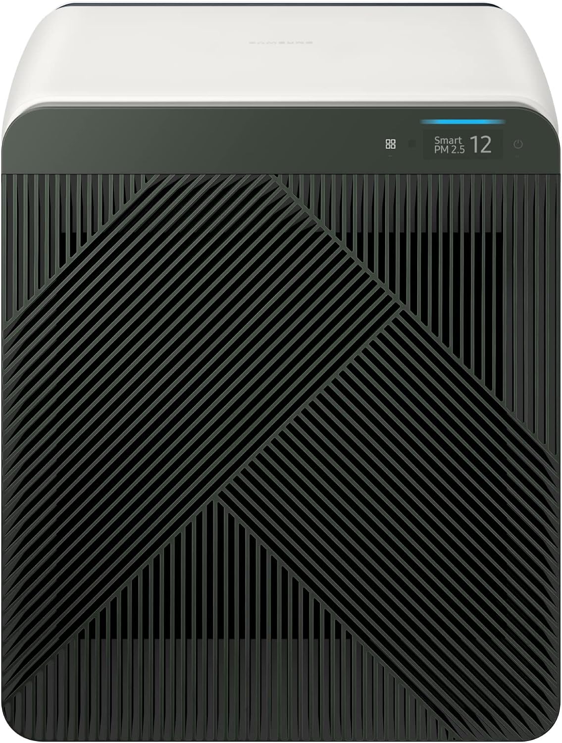 SAMSUNG BESPOKE - Purificador de aire cubo, eliminador de olores, sistema doméstico con filtración HEPA, purificación de 360 grados, modo mascota, control inteligente, atrapa el polvo, AX350A9350N, gris