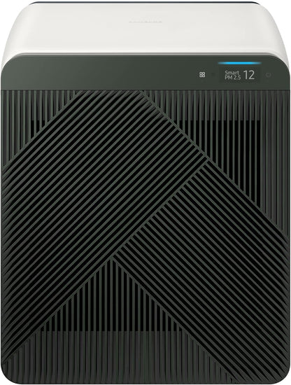 SAMSUNG BESPOKE - Purificador de aire cubo, eliminador de olores, sistema doméstico con filtración HEPA, purificación de 360 grados, modo mascota, control inteligente, atrapa el polvo, AX350A9350N, verde bosque