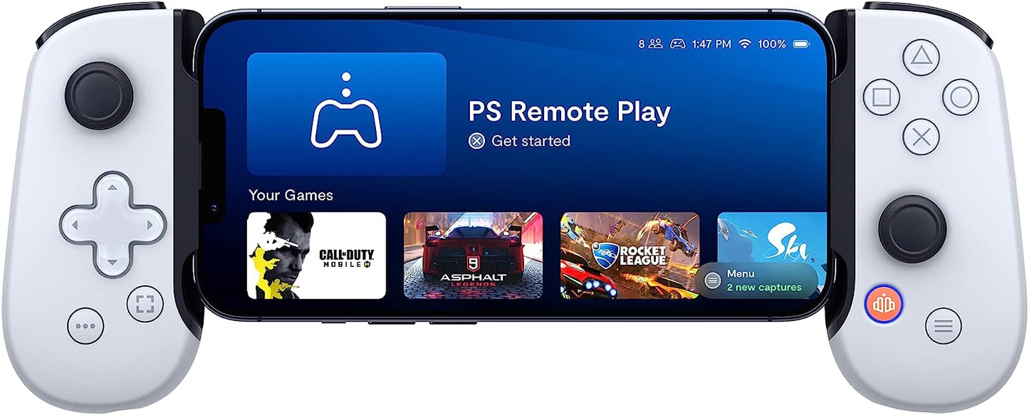 BACKBONE One Mobile Gaming Controller for iPhone [PlayStation Edition] - Enhance Your Gaming Experience on iPhone - Play Xbox, PlayStation, Call of Duty, Roblox, Minecraft, Genshin Impact & More