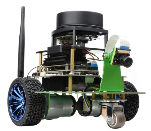JetBot Kit de robot ROS AI compatible con controladores duales RP2040 Jetson Nano para procesamiento de visión de mapeo Lidar, autoconducción