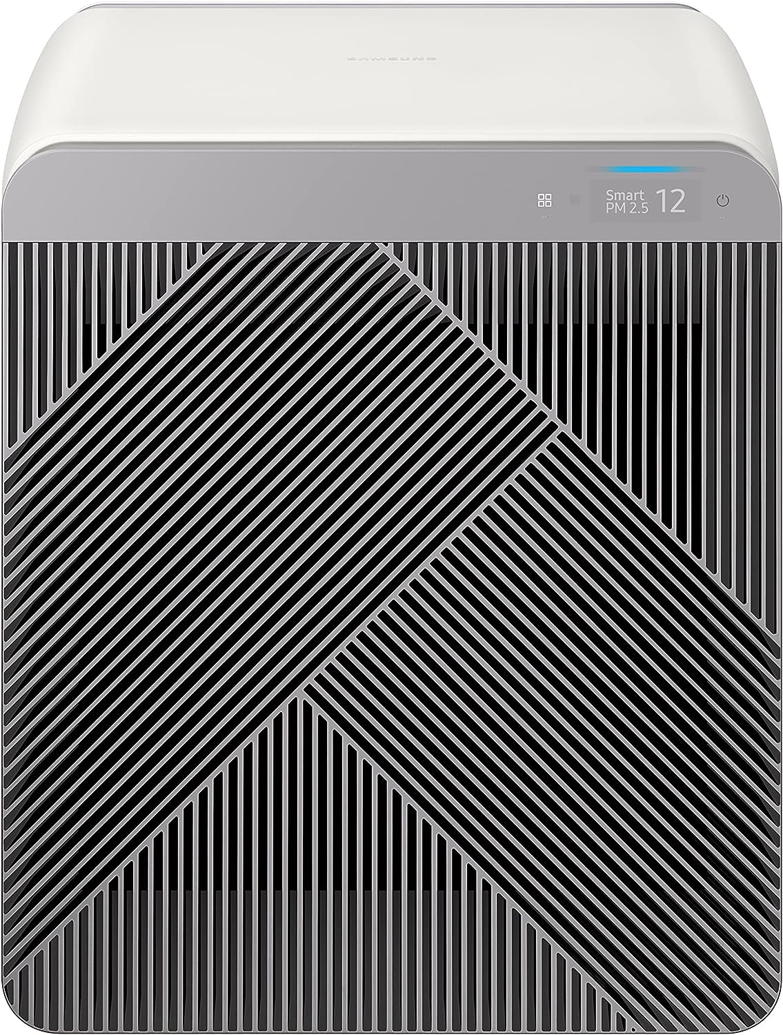 SAMSUNG BESPOKE - Purificador de aire cubo, eliminador de olores, sistema doméstico con filtración HEPA, purificación de 360 grados, modo mascota, control inteligente, atrapa el polvo, AX350A9350N, gris