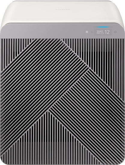 SAMSUNG BESPOKE - Purificador de aire cubo, eliminador de olores, sistema doméstico con filtración HEPA, purificación de 360 grados, modo mascota, control inteligente, atrapa el polvo, AX350A9350N, gris