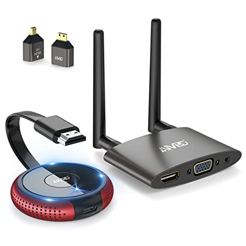 Transmisor y receptor HDMI inalámbrico 4K, TIMBOOTECH inalámbrico HDMI de 165 pies/50 m de largo alcance de transmisión de video/audio desde PC, portátil a HDTV, monitor, proyector, HDMI inalámbrico 5G para TIKTOK/Neflix/conferencias BBUSTIMHDMIDONGLE