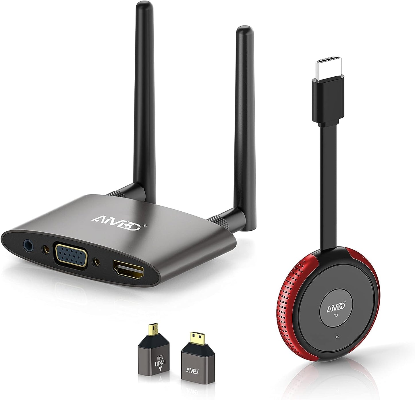 Transmisor y receptor HDMI inalámbrico 4K, TIMBOOTECH inalámbrico HDMI de 165 pies/50 m de largo alcance de transmisión de video/audio desde PC, portátil a HDTV, monitor, proyector, HDMI inalámbrico 5G para TIKTOK/Neflix/conferencias BBUSTIMHDMIDONGLE