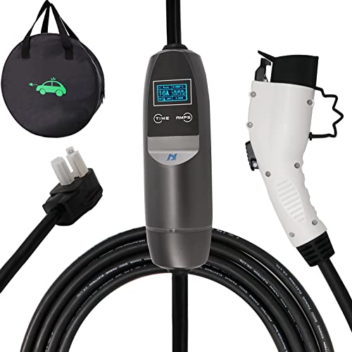 MCEVKELN Estación de carga portátil EV de nivel 2 compatible con autos eléctricos SAE J1772, 240 V, 40 amperios, NEMA 14-50
