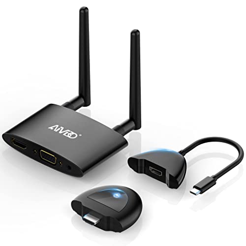 Transmisor y receptor HDMI inalámbrico 4K, TIMBOOTECH inalámbrico HDMI de 165 pies/50 m de largo alcance de transmisión de video/audio desde PC, portátil a HDTV, monitor, proyector, HDMI inalámbrico 5G para TIKTOK/Neflix/conferencias BBUSTIMHDMIDONGLE